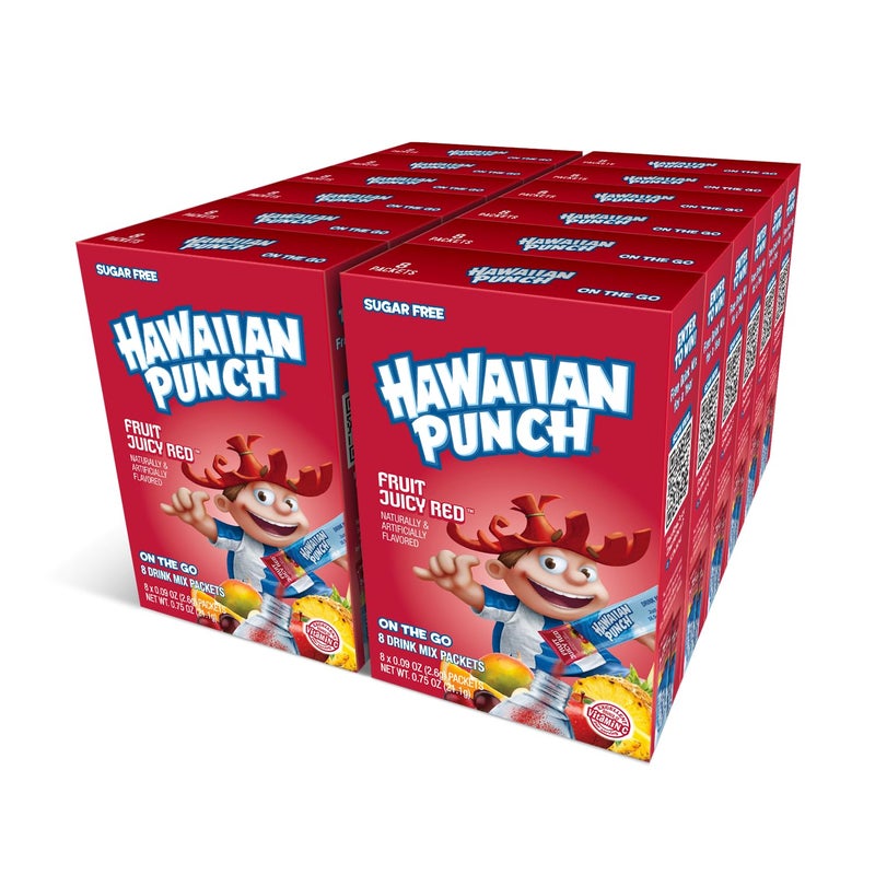 Juicy Mixes Hawaiian Punch Powder Drink Mix - Sugar Free & Delicious, Excellent source of Vitamin C (Fruit Juicy Red, 96 Sticks) - Image 2